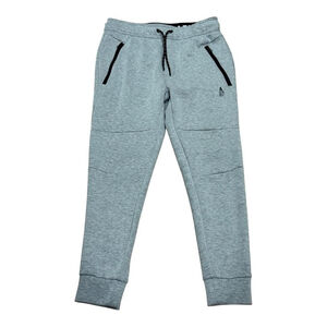 Aeropostale Jogger Pants Mens Medium Gray Fleece Zipper Pockets Athletic Casual